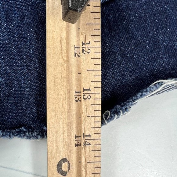 Levi's Jean Shorts Mens 32* 505 Dark Blue Cut Off Fray Cotton Denim Jorts Tag 34 - Picture 12 of 16